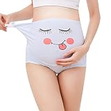XuBa コットンの通気性の調節可能な妊娠中のハイウエストショーツ パンティと漫画のパターンシームレスな下着 ギフト ブルー_L