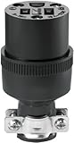 Cooper Wiring222BOXBlack Rubber Cord Connector-RUBBER CORD CONNECTOR (並行輸入品)