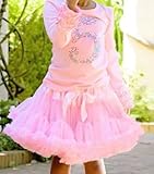 ラッフルバッツ リボン付きシフォンチュチュスカート ライトピンク ペチスカート 0-12M