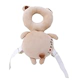 Honel 赤ちゃん ごっつん防止 ケガ防止 頭の保護 乳幼児用 可愛い 衝撃防止 リュック 帽子 べージュ くま