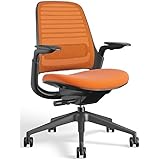 スチールケース シリーズ1 ブラックフレーム カラー：タンジェリン 肘/ランバーサポート付 435A00BA 5S17/5T27 Steelcase Series1