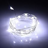 Bchz 1 M文字列フェアリーライト電池式10 LED文字列ランプクリスマスライトパーティー結婚式ランプ 1M ホワイト