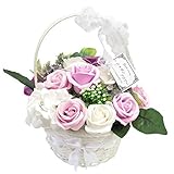 花 誕生日プレゼント女性 プレゼント ソープフラワー (花かごパープル)