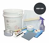 【CORAL TEX】トライアルコテセット たっぷり20kg 珪藻土風 (024 GREY ASH)と左官道具セット 塗る人に優しく、環境・健康を考えた西洋漆喰