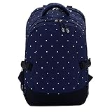Damero Travel Backpack Diaper Bag with Changing Pad (Blue with dots) by Damero