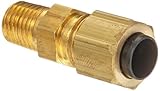 Eaton Weatherhead 1268X4X1 Brass CA360 Polyline Flareless Brass Fitting, Adapter, 1/16 NPT Male x 1/