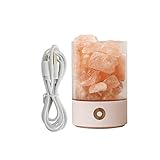 monkeyjack Himalayan塩ランプ、ポータブルNatural Crystal Rock Saltライト、溝設計とタッチコントロール機能、明るさ調光機能付きUSBプラグ c8c56b853