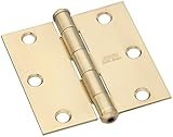 Stanley Hardware 749 3" X 3" Solid Brass Square Corner Residential Hinge Box Pack in Bright Brass [並