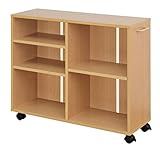 マルチラック2564 【薄型/キャスター付き/約横78×奥行25×高さ64cm】