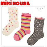 ミキハウス(mikihouse)　キッズ　ソックスパック　3足セット　赤ちゃんやベビー (19cm～21cm, 白（０１）)