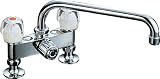 LIXIL(リクシル) INAX キッチン用水栓金具 2ハンドル混合水栓 呼び径13mm 吐水口長さ260mm 湯水芯々140mm SF-135K(260)-G
