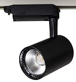 業務用 大光量 ダクトレール用 LED スポットライト ST-RL18W 150W 型 18W ビーム角 45度 フリッカーレス 2年保証 (黒　昼白色(5000K))