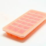 離乳食　食器　調理器具　手作り離乳食冷凍トレー　密閉容器　21個分　小分け保存容器　5色選択 (橙色)