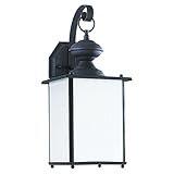 Sea Gull Lighting 84158D-12 1-Light Outdoor Wall Mount, Black Finish with Clear Beveled Glass [並行輸入品