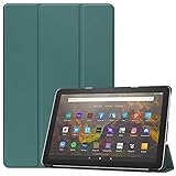Fire HD 10 ケース Fire HD 2021 ケース Fire HD 10 2021 Plus ケース【COKOVI】Fire HD 2021 カバー Fire HD 10 2021 Plus カバー Fire HD 10 / 10 Plus 第11世代 タブレット 新型 スタンド機能付き 耐衝撃 三つ折り 全面保護 超薄 (エメラルドグリーン)