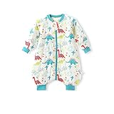 厚い 袖 取り外し可能 4シーズン赤ちゃん寝袋 、恐竜 M