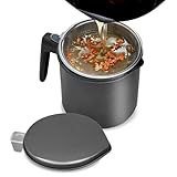 アイリスオーヤマ オイルポット 活性炭 800ml カートリッジ1個付 H-OP800 ブラック