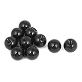 Household Cabinet 32mm Dia Ball Shaped Knob Pull Handle Black 10Pcs [並行輸入品]