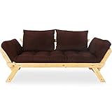 ソファ ソファーベッド 2人掛け 北欧デザイン リクライニング 天然木フレーム ハニー×ブラウン