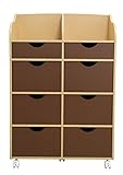 国産 キッズラック引出ワイド ブラウン