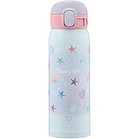 象印マホービン(ZOJIRUSHI) 水筒 ガールズマグ 子供用 通学 ステンレスマグ シームレスせん ワンタッチ 480ml マーメイドブルー ふたとパッキンが一体化 お手入れ簡単 SM-WG48-AZ