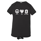 赤ちゃんクリーパーPeace Love Ohio StateスケッチTBDBITLワンピースジャンプスーツ カラー: ブラック