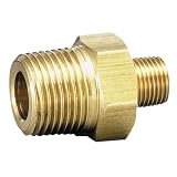 フローバル 【RoHS】黄銅製異径ニップル GRN(R)-0403-BS 1/2x3/8