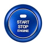 エンジンプッシュスタートストップボタンカバートリム マツダ 3 アクセラ アテンザ マツダ CX-3 CX-4 CX-5用 カーアクセサリー 内装トリム マツダ用 アルミニウム合金 ブルー