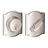 Schlage B60N CAM 625 Camelot Single Cylinder Deadbolt, Bright Chrome by Schlage Lock Company