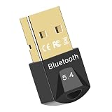 VAVIICLO Bluetooth 5.4 USBアダプタ 最大通信距離20m 低遅延 超小型 ドングル aptX対応 EDR/LE対応(省電力) Win11/10/8.1/8/7(32/64bit)対応 Win7以上はドライバー無し 挿し込みで利用 ブルートゥース アダプタ Mac非対応(Smile Black)