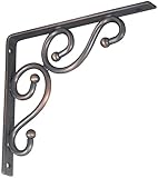 Stanley Hardware 7-by-8-Inch Traditional Shelf Bracket, Satin Bronze #250592 [並行輸入品]