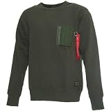 アルファインダストリーズ SWEAT SHIRT WITH CIG. POCKET スウェットシャツ ウィズ シガレットポケット A.GREEN/021 TC1204 メンズ L
