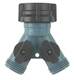 Gilmour 17 Twin Shut-Off Valves Hose Connector, Teal/Black [並行輸入品]