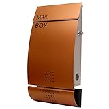 EUROデザイナーズポスト MB4502 レバータイプ鍵付き カッパー 新聞受け有 MB4502-KL-copper 4