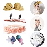 風砂 赤ちゃん ヘアバンド 髪飾り ベビーバンド 5点セット かわいい 出産祝い 誕生日 プレゼント 新生児 こどもの日 撮影記念