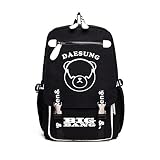 韓流グッズ BIGBANG GD ビッグバン TOP SOL VI D-LITE MADE ファッション 可愛 10周年記念 バッグ リュックサック (ブラック(D-LITE))