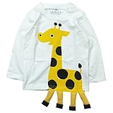 【秋冬物春対応】 CHEEK ROOM(チイクルーム) 製品洗い加工済み42/2天竺きりん長袖Tシャツ 110cm/OW NO.B-470269