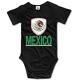 赤ちゃん&ベビー服 メキシコ Mexico 国章 国旗 半袖ロンパース 夏 女の子 男の子 24 Months ブラック