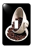 3dRose (lsp_213571_1) Photograph of a Coffee Cup Full of Coffee Beans Spilling Over Single Toggle Sw
