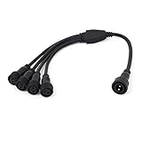 DealMux 16ミリメートルナット2Pコア男性4メスアダプタ防水LEDコネクタケーブルへ