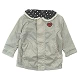 【H27年秋冬物】 chocola(ショコラ) 表ナイロンタフタ裏ガーゼドット柄リバーシブルコート 80cm/モカベージュ×クロドット NO.CH-1511-93088