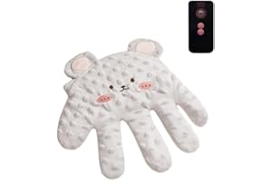 Neboka 電動ぬいぐるみ 赤ちゃん寝かしつけ 天然小豆コア加熱 リズミカル振動 静音 洗濯可能 0-18 ヶ月乳幼児用 持ち運び簡単