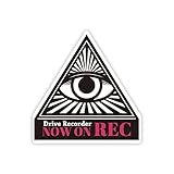 Biijo プロビデンスの目 ドラレコステッカー 駐車監視ステッカー 防水・耐熱 ステッカー シールドライブレコーダーシール あおり運転対策 サイズ:タテ13.8cm×ヨコ13.3cm (白)