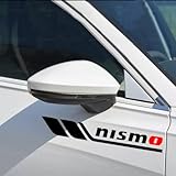 ボディ ステッカー nismo フェンダー 汎用 ドア サイド リア ガラス サイドスカート エンブレム 傷を隠す 外観を向上させる カッコいい 個性的な装飾 防水 耐熱 (ブラック)