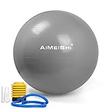 AOAOGYM バランスボール 65/55cm アンチバースト 分厚い 滑り止め加工 フットポンプ付 ヨガ ピラティス 筋トレ ストレッチ