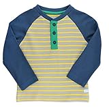 ラゲッドバッツ 長袖Tシャツ キッズ ベビー 男の子 イエロー＆グレーストライプ [並行輸入品]