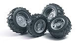 Bruder Twin Tires with Silver Rims for 02000 Tractor Series [並行輸入品]