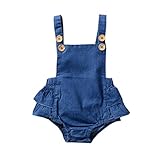 Zhhlaixing 夏の赤ちゃんの女の子の服ヨーロッパとアメリカンスタイルの模造カウボーイコットンボディスーツストラップトライアングルロンパー