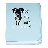 CafePress – Be My Hero – スーパーソフトベビー毛布、新生児おくるみ ブルー 087066898625CD2