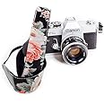 Flowers Camera Strap Black